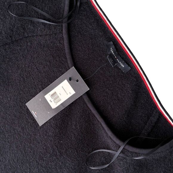 TOMMY HILFIGER NWT long crew neck in Navy Bouclé Size S - Picture 5 of 9